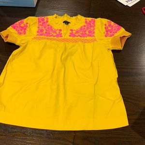 J. Crew embroidered blouse